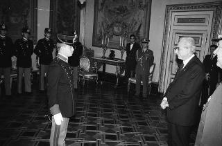 Incontro con una delegazione di allievi dell'Accademia militare di Modena, in servizio di Guardia d'Onore al Palazzo del Quirinale