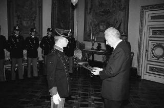 Incontro con una delegazione di allievi dell'Accademia militare di Modena, in servizio di Guardia d'Onore al Palazzo del Quirinale