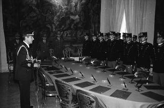 Incontro con una delegazione di allievi dell'Accademia militare di Modena, in servizio di Guardia d'Onore al Palazzo del Quirinale