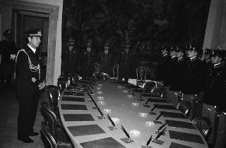 Incontro con una delegazione di allievi dell'Accademia militare di Modena, in servizio di Guardia d'Onore al Palazzo del Quirinale