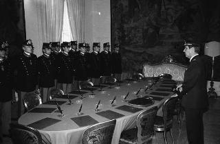 Incontro con una delegazione di allievi dell'Accademia militare di Modena, in servizio di Guardia d'Onore al Palazzo del Quirinale
