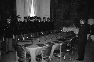 Incontro con una delegazione di allievi dell'Accademia militare di Modena, in servizio di Guardia d'Onore al Palazzo del Quirinale