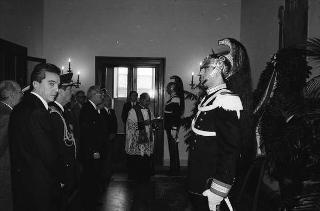 Deposizione di una corona di alloro sulla lapide dei caduti del Quirinale