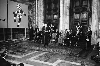 Incontro con il Comitato organizzatore di "Italia '90" e presentazione dei Campionati del mondo di calcio del 1990