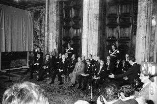 Incontro con il Comitato organizzatore di "Italia '90" e presentazione dei Campionati del mondo di calcio del 1990