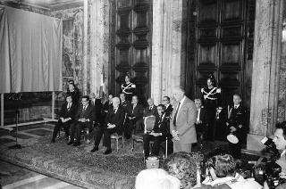 Incontro con il Comitato organizzatore di "Italia '90" e presentazione dei Campionati del mondo di calcio del 1990