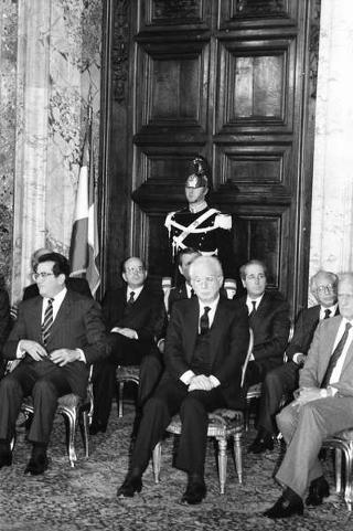 Incontro con il Comitato organizzatore di "Italia '90" e presentazione dei Campionati del mondo di calcio del 1990