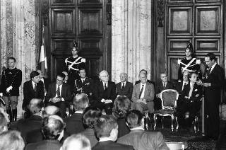 Incontro con il Comitato organizzatore di "Italia '90" e presentazione dei Campionati del mondo di calcio del 1990