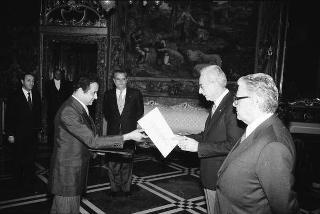 Sven Fredrik Hedin, nuovo ambasciatore del Regno di Svezia; Noureddine Mejdoub, nuovo ambasciatore della Repubblica di Tunisia; Friedrik Ruth, nuovo ambasciatore della Repubblica Federale di Germania: presentazione lettere credenziali