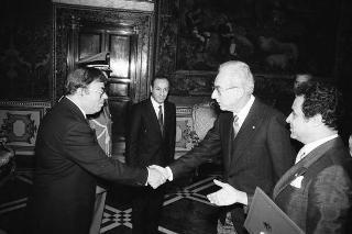 Sven Fredrik Hedin, nuovo ambasciatore del Regno di Svezia; Noureddine Mejdoub, nuovo ambasciatore della Repubblica di Tunisia; Friedrik Ruth, nuovo ambasciatore della Repubblica Federale di Germania: presentazione lettere credenziali