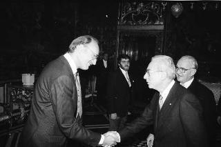 Sven Fredrik Hedin, nuovo ambasciatore del Regno di Svezia; Noureddine Mejdoub, nuovo ambasciatore della Repubblica di Tunisia; Friedrik Ruth, nuovo ambasciatore della Repubblica Federale di Germania: presentazione lettere credenziali