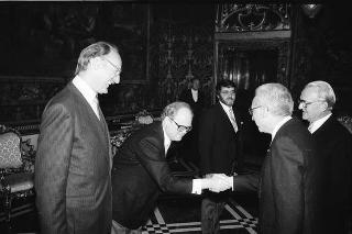 Sven Fredrik Hedin, nuovo ambasciatore del Regno di Svezia; Noureddine Mejdoub, nuovo ambasciatore della Repubblica di Tunisia; Friedrik Ruth, nuovo ambasciatore della Repubblica Federale di Germania: presentazione lettere credenziali