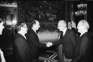 Sven Fredrik Hedin, nuovo ambasciatore del Regno di Svezia; Noureddine Mejdoub, nuovo ambasciatore della Repubblica di Tunisia; Friedrik Ruth, nuovo ambasciatore della Repubblica Federale di Germania: presentazione lettere credenziali