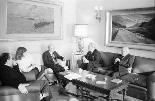 Incontro del Presidente della Repubblica Francesco Cossiga con Herbert Schambeck, vice presidente del Senato austriaco, e Friedrich Frolichsthal, ambasciatore della Repubblica d'Austria a Roma