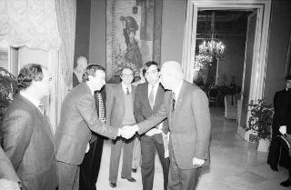 Visita ufficiale del Presidente della Repubblica Francesco Cossiga alla città di Palermo, in occasione del 50° anniversario della morte di Luigi Pirandello
