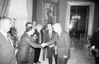 Visita ufficiale del Presidente della Repubblica Francesco Cossiga alla città di Palermo, in occasione del 50° anniversario della morte di Luigi Pirandello