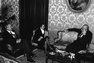 Visita ufficiale del Presidente della Repubblica Francesco Cossiga alla città di Palermo, in occasione del 50° anniversario della morte di Luigi Pirandello