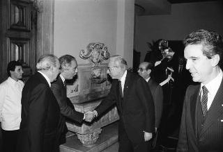 Visita ufficiale del Presidente della Repubblica Francesco Cossiga alla città di Palermo, in occasione del 50° anniversario della morte di Luigi Pirandello