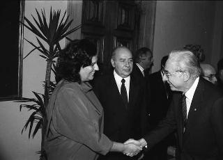 Visita ufficiale del Presidente della Repubblica Francesco Cossiga alla città di Palermo, in occasione del 50° anniversario della morte di Luigi Pirandello