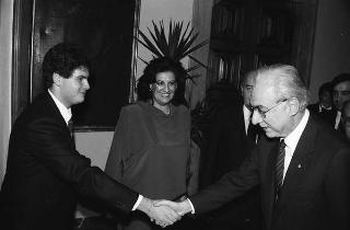 Visita ufficiale del Presidente della Repubblica Francesco Cossiga alla città di Palermo, in occasione del 50° anniversario della morte di Luigi Pirandello