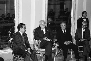 Visita ufficiale del Presidente della Repubblica Francesco Cossiga alla città di Palermo, in occasione del 50° anniversario della morte di Luigi Pirandello