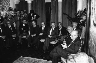 Visita ufficiale del Presidente della Repubblica Francesco Cossiga alla città di Palermo, in occasione del 50° anniversario della morte di Luigi Pirandello