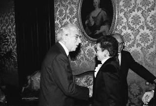 Visita ufficiale del Presidente della Repubblica Francesco Cossiga alla città di Palermo, in occasione del 50° anniversario della morte di Luigi Pirandello