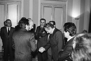 Visita ufficiale del Presidente della Repubblica Francesco Cossiga alla città di Palermo, in occasione del 50° anniversario della morte di Luigi Pirandello