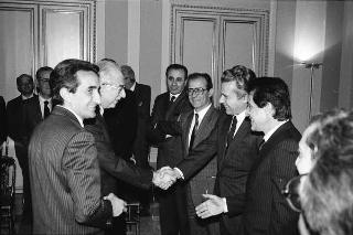 Visita ufficiale del Presidente della Repubblica Francesco Cossiga alla città di Palermo, in occasione del 50° anniversario della morte di Luigi Pirandello