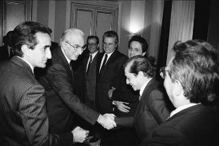Visita ufficiale del Presidente della Repubblica Francesco Cossiga alla città di Palermo, in occasione del 50° anniversario della morte di Luigi Pirandello