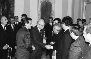 Visita ufficiale del Presidente della Repubblica Francesco Cossiga alla città di Palermo, in occasione del 50° anniversario della morte di Luigi Pirandello