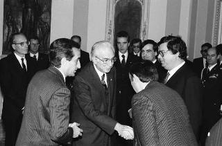 Visita ufficiale del Presidente della Repubblica Francesco Cossiga alla città di Palermo, in occasione del 50° anniversario della morte di Luigi Pirandello