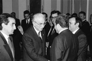 Visita ufficiale del Presidente della Repubblica Francesco Cossiga alla città di Palermo, in occasione del 50° anniversario della morte di Luigi Pirandello