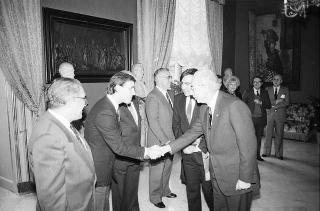 Visita ufficiale del Presidente della Repubblica Francesco Cossiga alla città di Palermo, in occasione del 50° anniversario della morte di Luigi Pirandello
