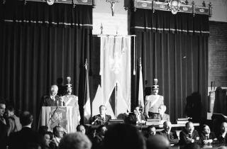 Visita ufficiale del Presidente della Repubblica Francesco Cossiga alla città di Palermo, in occasione del 50° anniversario della morte di Luigi Pirandello