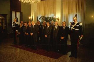 Visita ufficiale del Presidente della Repubblica Francesco Cossiga alla città di Palermo, in occasione del 50° anniversario della morte di Luigi Pirandello