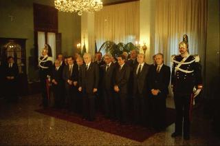 Visita ufficiale del Presidente della Repubblica Francesco Cossiga alla città di Palermo, in occasione del 50° anniversario della morte di Luigi Pirandello