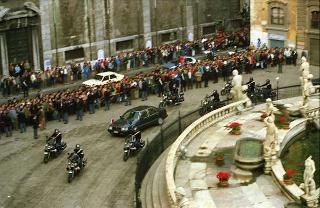 Visita ufficiale del Presidente della Repubblica Francesco Cossiga alla città di Palermo, in occasione del 50° anniversario della morte di Luigi Pirandello