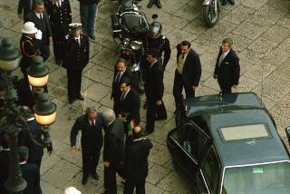 Visita ufficiale del Presidente della Repubblica Francesco Cossiga alla città di Palermo, in occasione del 50° anniversario della morte di Luigi Pirandello