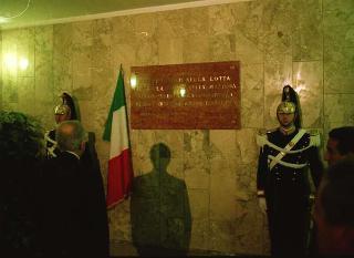 Visita ufficiale del Presidente della Repubblica Francesco Cossiga alla città di Palermo, in occasione del 50° anniversario della morte di Luigi Pirandello