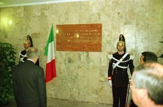 Visita ufficiale del Presidente della Repubblica Francesco Cossiga alla città di Palermo, in occasione del 50° anniversario della morte di Luigi Pirandello