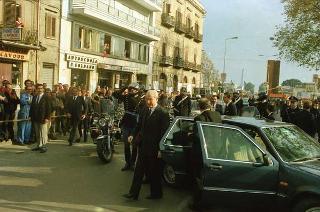 Visita ufficiale del Presidente della Repubblica Francesco Cossiga alla città di Palermo, in occasione del 50° anniversario della morte di Luigi Pirandello