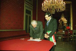 Visita ufficiale del Presidente della Repubblica Francesco Cossiga alla città di Palermo, in occasione del 50° anniversario della morte di Luigi Pirandello