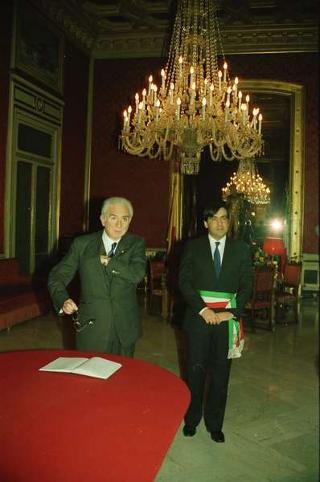 Visita ufficiale del Presidente della Repubblica Francesco Cossiga alla città di Palermo, in occasione del 50° anniversario della morte di Luigi Pirandello
