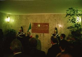 Visita ufficiale del Presidente della Repubblica Francesco Cossiga alla città di Palermo, in occasione del 50° anniversario della morte di Luigi Pirandello
