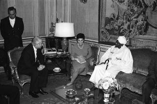 Incontro del Presidente della Repubblica Francesco Cossiga con Saddiq El Madi, primo ministro della Repubblica del Sudan