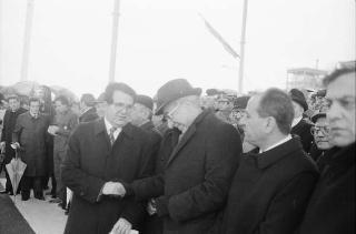Intervento del Presidente della Repubblica Francesco Cossiga a Monfalcone per il varo della nave semi-sommergibile "Micoperi 7000"