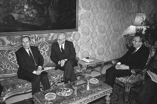 Incontro con il Presidente della Repubblica Francese François Mitterand