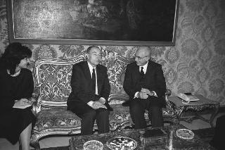 Incontro con il Presidente della Repubblica Francese François Mitterand
