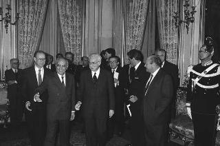 Incontro con una delegazione di partecipanti al Convegno del Comitato d'azione per l'Europa